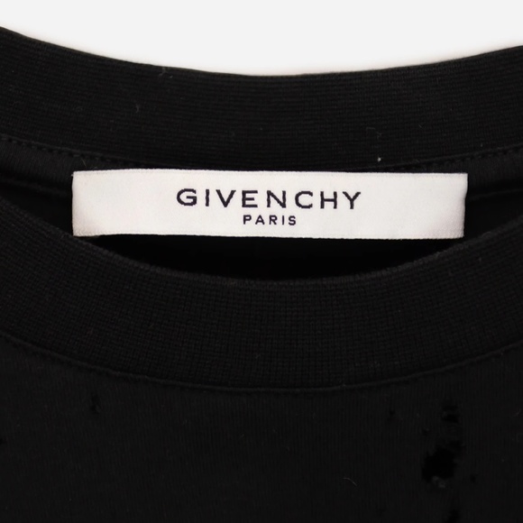 GIVENCHY  Black and White Logo Printed Cotton T-Shirt Size XS - Picture 3 of 3